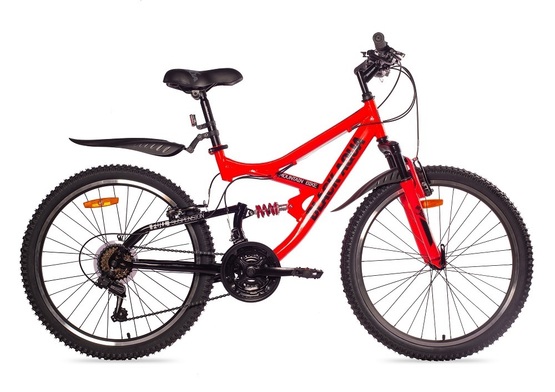 Велосипед BLACK AQUA Mount 1461 V matt 24" красный